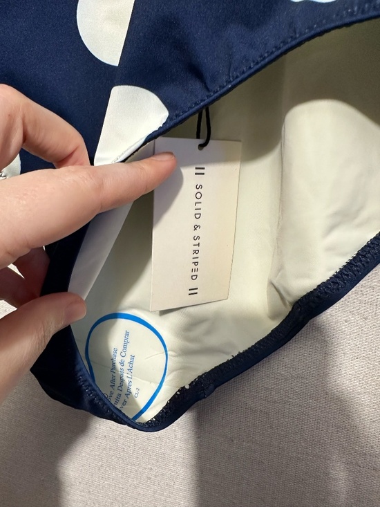 NWT Solid & Striped One-Piece Swimsuit - size L - Picture 3 of 4